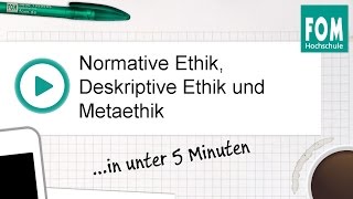 Normative Ethik deskriptive Ethik und Metaethik in unter 5 Minuten  Fast Forward Science 2016 [upl. by Sedgewick]