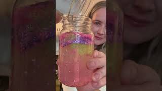 POV making a ✨glitter jar ✨gift  meditation jar calming sensory diy glitter gift howtomake [upl. by Enalda]