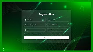 Responsive Animated Registration Form  HTML  CSS [upl. by Irual661]