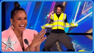 HILARIOUS HIVIS STRIPTEASE leaves Simon baffled  Auditions  BGT 2023 [upl. by Rodrick454]