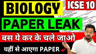 🔴 ICSE 2024 Last Minute suggestion BIOLOGY  Only do these to score 8080  Biology Secret Folder [upl. by Chor]