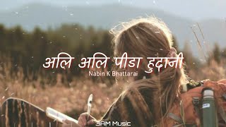 Nabin K Bhattarai  Ali Alikati Pida Hudani Lyrics  3AM Music [upl. by Onin658]