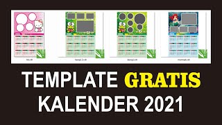 template kalender 2021 foto custom download gratis [upl. by Ebba]