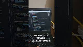 Modbus TCP server running on STM32stm32 modbus tcp embeddedworld linux libmodbus [upl. by Ecirtnahc]