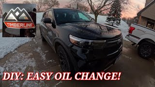 DIY EASY 21 Ford Explorer Timberline OIL CHANGE [upl. by Hendrickson284]