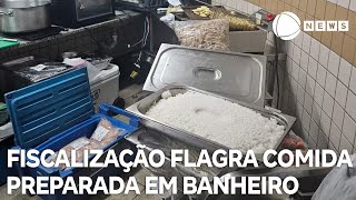 Fiscalização flagra comida sendo preparada em banheiro de camarote no Rio de Janeiro [upl. by Schaper]