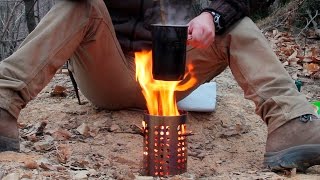 Bushcraft cooking rice on the hobo stove [upl. by Stroud]