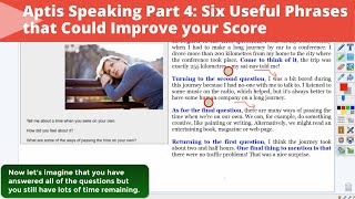 Aptis Speaking Part 4 Six Easy and Useful Phrases that Could Improve your Score [upl. by Bobby]