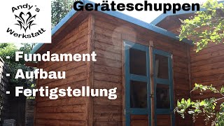 Geräteschuppen Merseburg 5  Fundamente Aufbau und Fertigstellung [upl. by Nameerf]