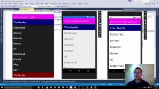 Xamarin Forms with Visual Studio Part 31 ListView HeaderTemplate [upl. by Ettenowtna281]