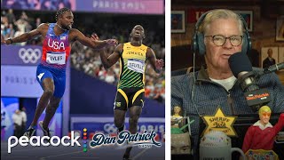 Noah Lyles 100m win was a matter of inches between gold and silver  Dan Patrick Show  NBC Sports [upl. by Eciralc]