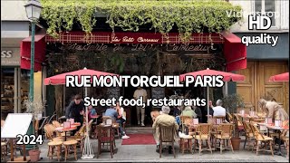 Rue Montorgueil Paris Street food amp restaurants’24 [upl. by Llerrad455]