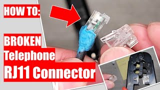 HOW TO Fix Broken Telephone RJ11 Connector  Using a Crimping Tool [upl. by Fritts189]