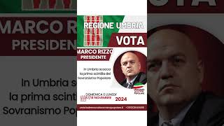 Marco Rizzo candidato Presidente alla Regione Umbria parte la rivoluzione del Sovranismo Popolare [upl. by Htenek74]