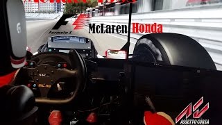 F1 1988 Monaco GP Mclaren MP 44 Ayrton Senna Assetto Corsa PC Heel n Toe  H Pattern HD 1080 P [upl. by Seaver710]