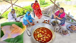 গ্রাম্য পদ্ধতিতে বাটা মশলায় দেশি মুরগির মাংস রান্না একদম পাতলা লাল ঝোল  chicken curry recipe [upl. by Rea]