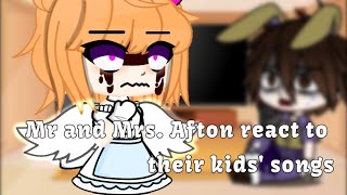 Mr and Mrs Afton react to their kids songs Part 1 [upl. by Warner]