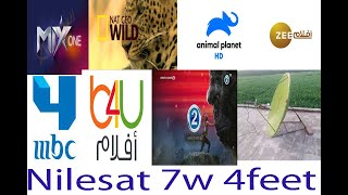 Nilesat 7w dish setting6 feet shahid shah4k [upl. by Zelazny]