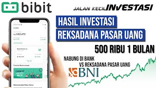 Hasil Investasi Reksadana Pasar Uang di Bibit  500 ribu 1 bulan [upl. by Hsepid440]