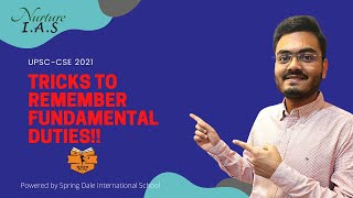 Episode 13  Tricks to remember Fundamental duties  UPSC 2021 [upl. by Mcnally]