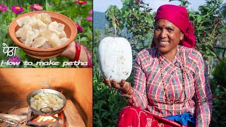 Petha sweets made by Nepali village Mother  Petha recipe  Kanchhikitchen [upl. by Adnilema]