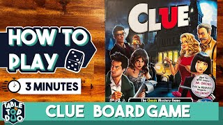 How To Play Clue Board Game in 3 minutes Cluedo Board Game Rules [upl. by Nibot]