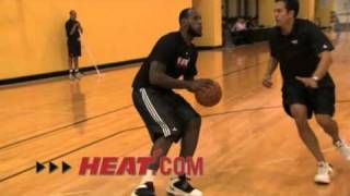 LeBron James practicing for the Miami Heat [upl. by Yenor]