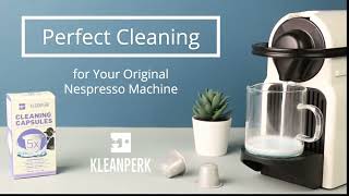 Kleanperk Cleaning Pods for Nespresso Original Machines  better tasting coffee longer machine life [upl. by Nyltak]