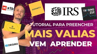 Como Preencher o IRS e Declarar MaisValias nos Anexos Corretos [upl. by Holna139]