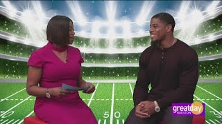 NFL player DeAndre Washington talks his FREE football camp [upl. by Damalus542]