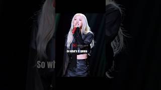 Rosè s number one Girl performance MUSIC REMOVED rosé fypviralシ ytshorts rosesarerosie [upl. by Dewhirst358]