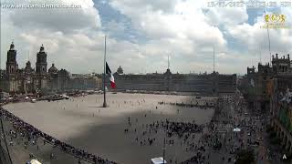 Sonido de la Alerta Sísmica Simulacro y Sismo del 19Sept2022 desde el Zocalo CDMX [upl. by Je835]