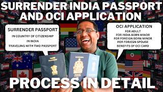 Ultimate guide to India passport surrender and OCI process step by step [upl. by Ranson]