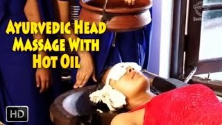 Ayurvedic Indian Head Massage With Hot Oil  Shirodhara  Learn Massage [upl. by Gazo]