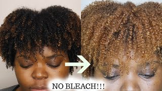 HOW TO DYE NATURAL HAIR BLONDE CREME OF NATURE [upl. by Halli707]