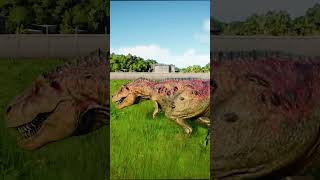 The King TREX vs Triceratops Dinosaurs in Jurassic World Evolution  Jurassic Park [upl. by Engvall]