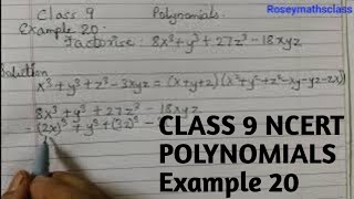 Example 20 Class 9 polynomials Factorise cubic polynomialclass9 maths ncert [upl. by Allemat]