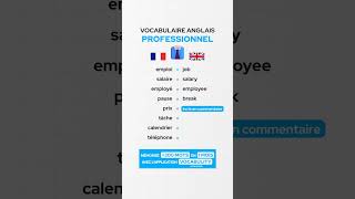 Le vocabulaire anglais professionnel 🇬🇧 [upl. by Llednew]