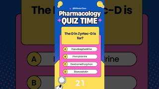 What does the D stand for in ZyrtecD pharmacology [upl. by Narol]