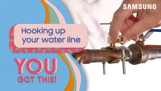 How to install the water line to your Samsung refrigerator  Samsung US [upl. by Ibed]