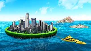 Building a FLOATING CITY in GTA 5 Tsunami [upl. by Sothena552]