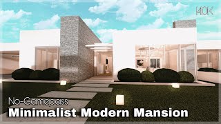 BLOXBURG  Minimalist Modern Mansion  NoGamepass  House Speedbuild [upl. by Tamah972]