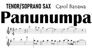 Panunumpa Tenor Soprano Sax Sheet Music Backing Track Partitura Carol Banawa [upl. by Iznik94]