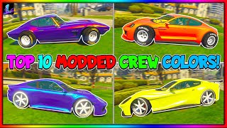 The TOP 10 BEST MODDED CREW COLORS In GTA 5 Online 2024 Advanced Crew Colors Neon Colors amp More [upl. by Jemmy]