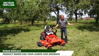 ARIENSCO  TONDEUSE AUTOPORTEE ZEROTURN ARIENS APEX présentée par ROMAN MÜHLECK CPI  24072024 [upl. by Kurys]