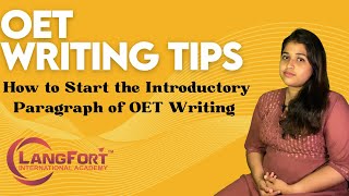 OET Writing Tips  How to start the Introductory Paragraph of OET Writing  Langfort Academy Kalady [upl. by Srevart]