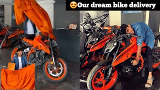 🥲Finally our dream bike delivery🧡🖤Duke 390 gen3♡Tamil duke390 nttf bike [upl. by Rosita]