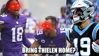 Should the Minnesota Vikings Consider Bringing WR Adam Thielen Home 🤔🤔🤔 [upl. by Aniretak]