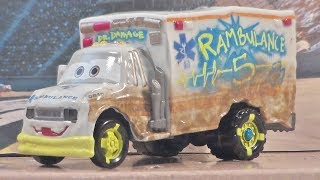 Dr Damage Cars 3 Mattel 2017 Demolition Derby Review [upl. by Nievelt]