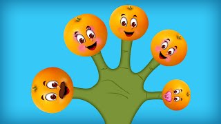 The Finger Family Orange Family Nursery Rhyme  Orange Finger Family Songs [upl. by Lombardo714]